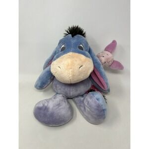 Disney Parks Floppy Eeyore Piglet on Shoulder Plush Winnie the Pooh 15"